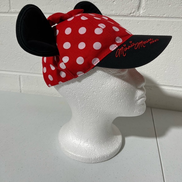 Disney Parks Disneyland Minnie Mouse Polka Dot Ears Bow Adjustable Hat Youth H2 - Picture 2 of 13